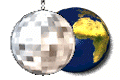 the fabled globe disco ball logo